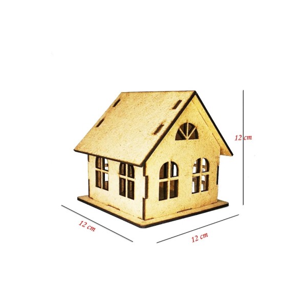 3d Ahşap Boyama Maketi Klasik Ev Maket Etkinlik Oyunu