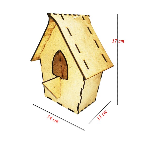 3 mm MDF Kuş Evi Boyama Maketi 3 mm MDF Kuş Evi Boyama Maketi