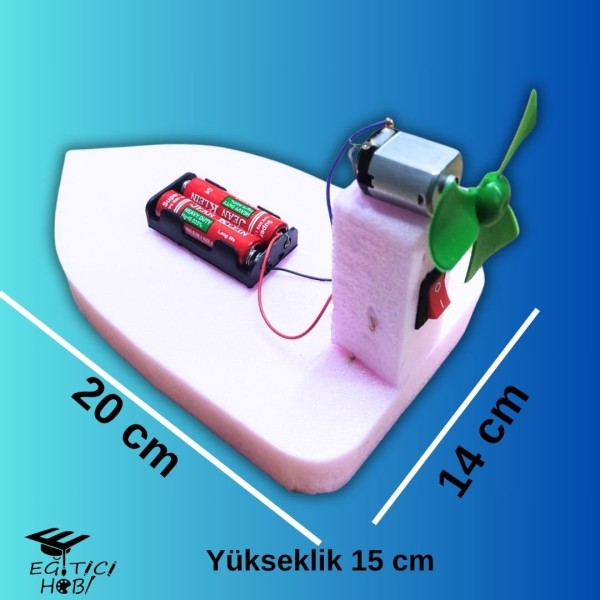 Rüzgar Gücü İle Giden Tekne - Pilli Versiyon Rüzgar Gücü İle Giden Tekne - Pilli Versiyon